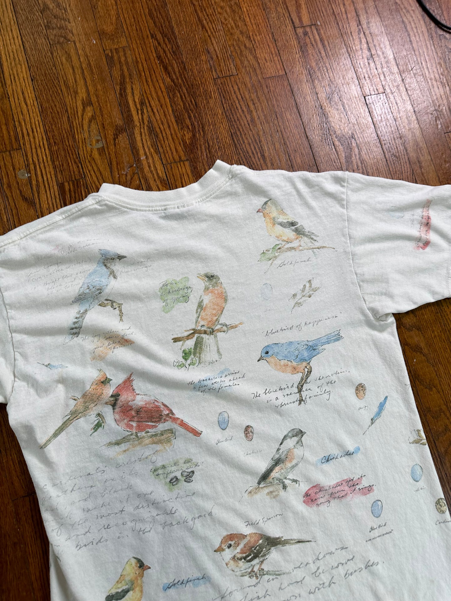 Birds All Over Print Tee- L