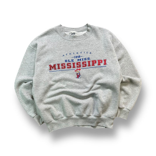 Ole Miss 1848 Grey Crewneck- BOXY L