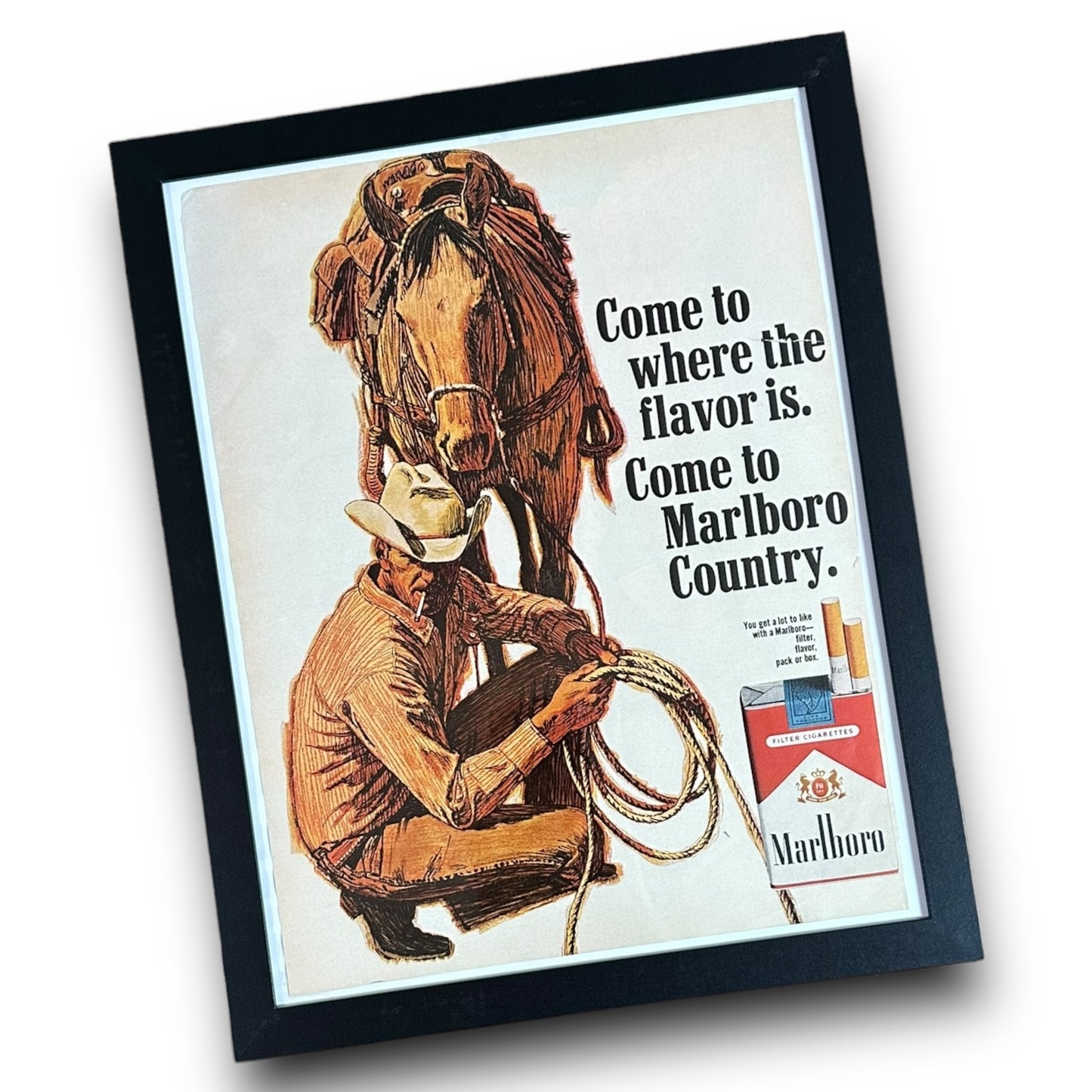 “Flavor” Marlboro Framed Illustration