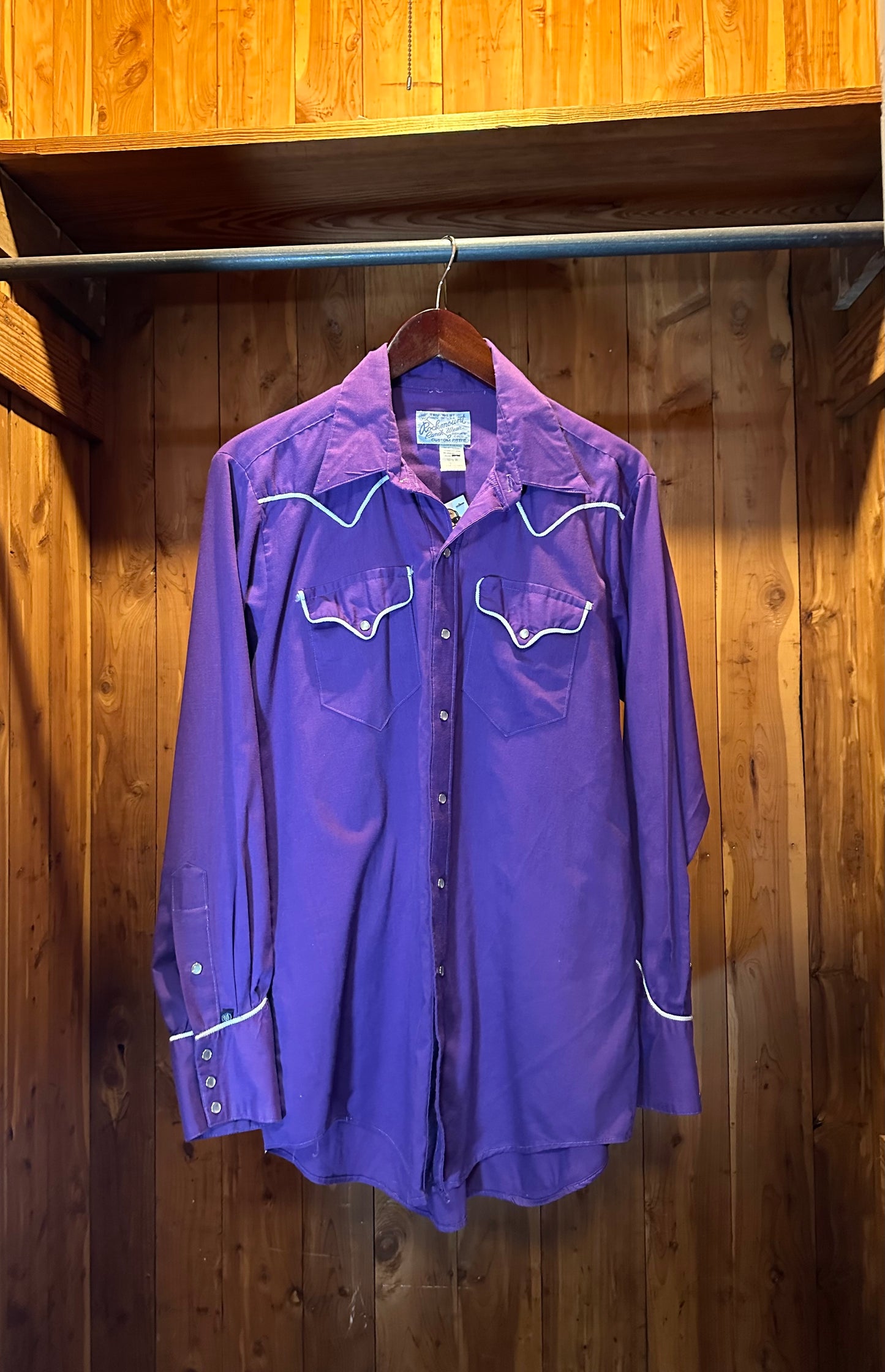 Purple “Worn by Ralph Lauren”  Pearl Snapper - L