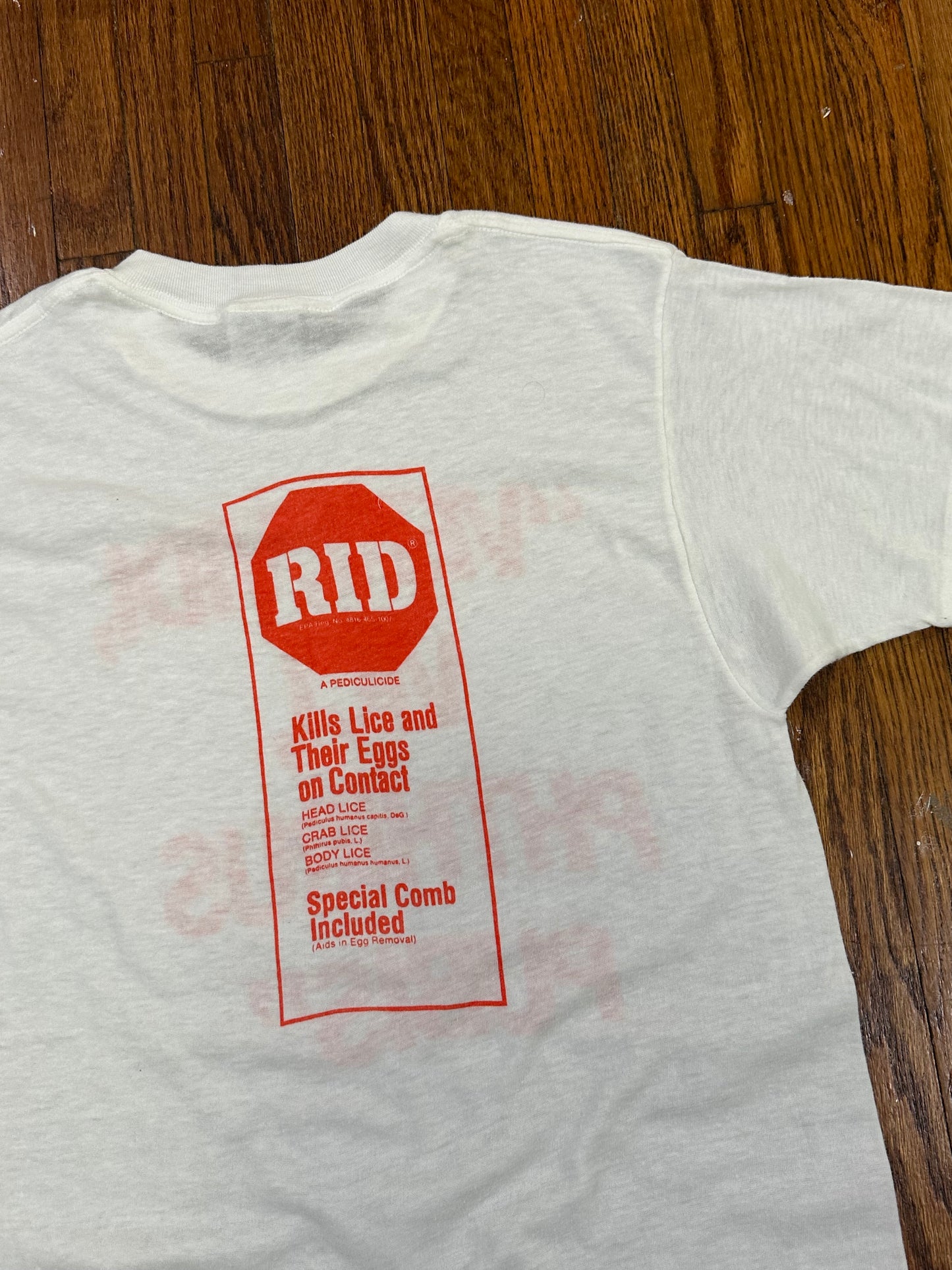 Latin “Krabs Be Gone” Rid "Kill Lice" Tee- M