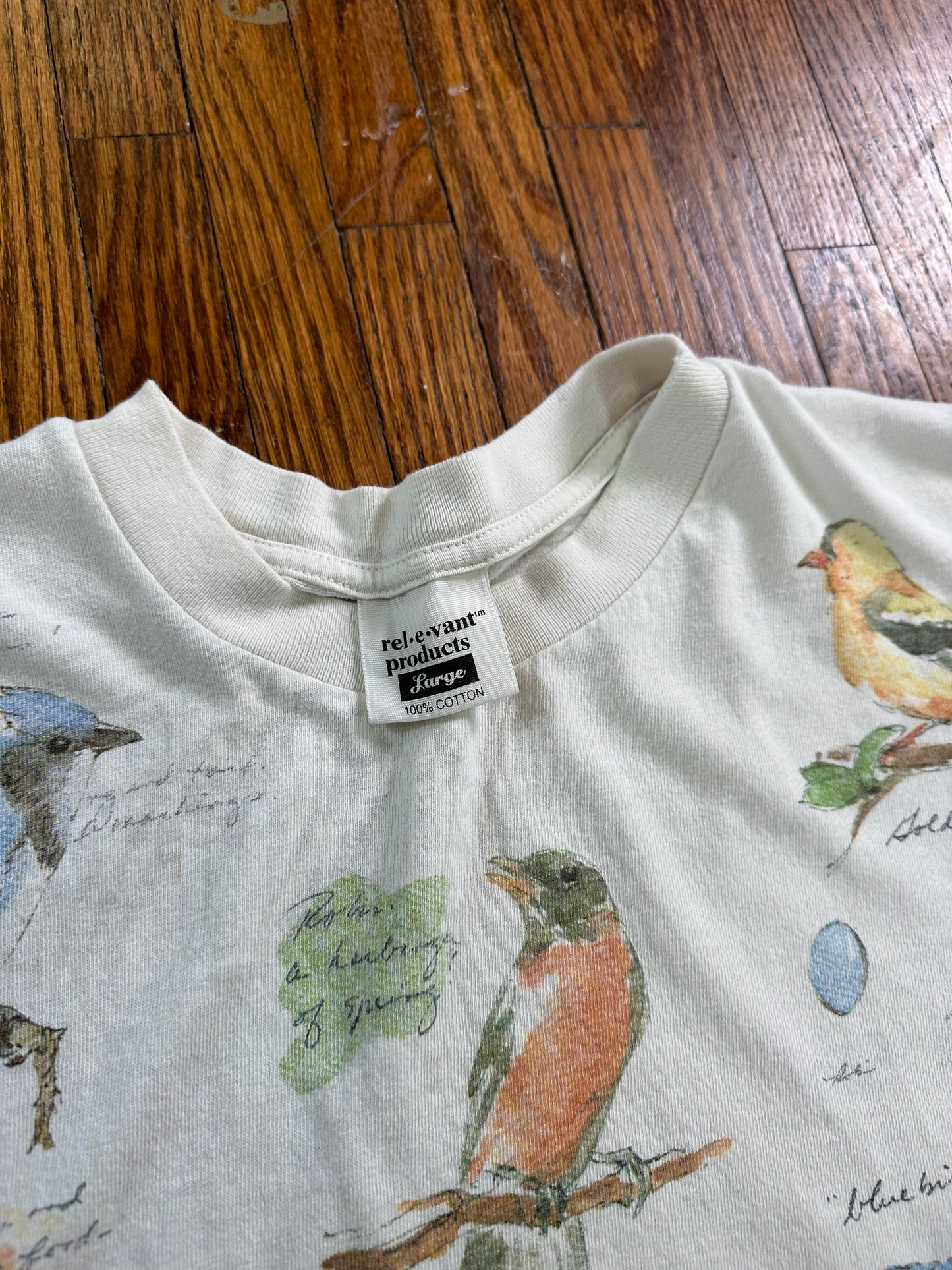 Birds All Over Print Tee- L