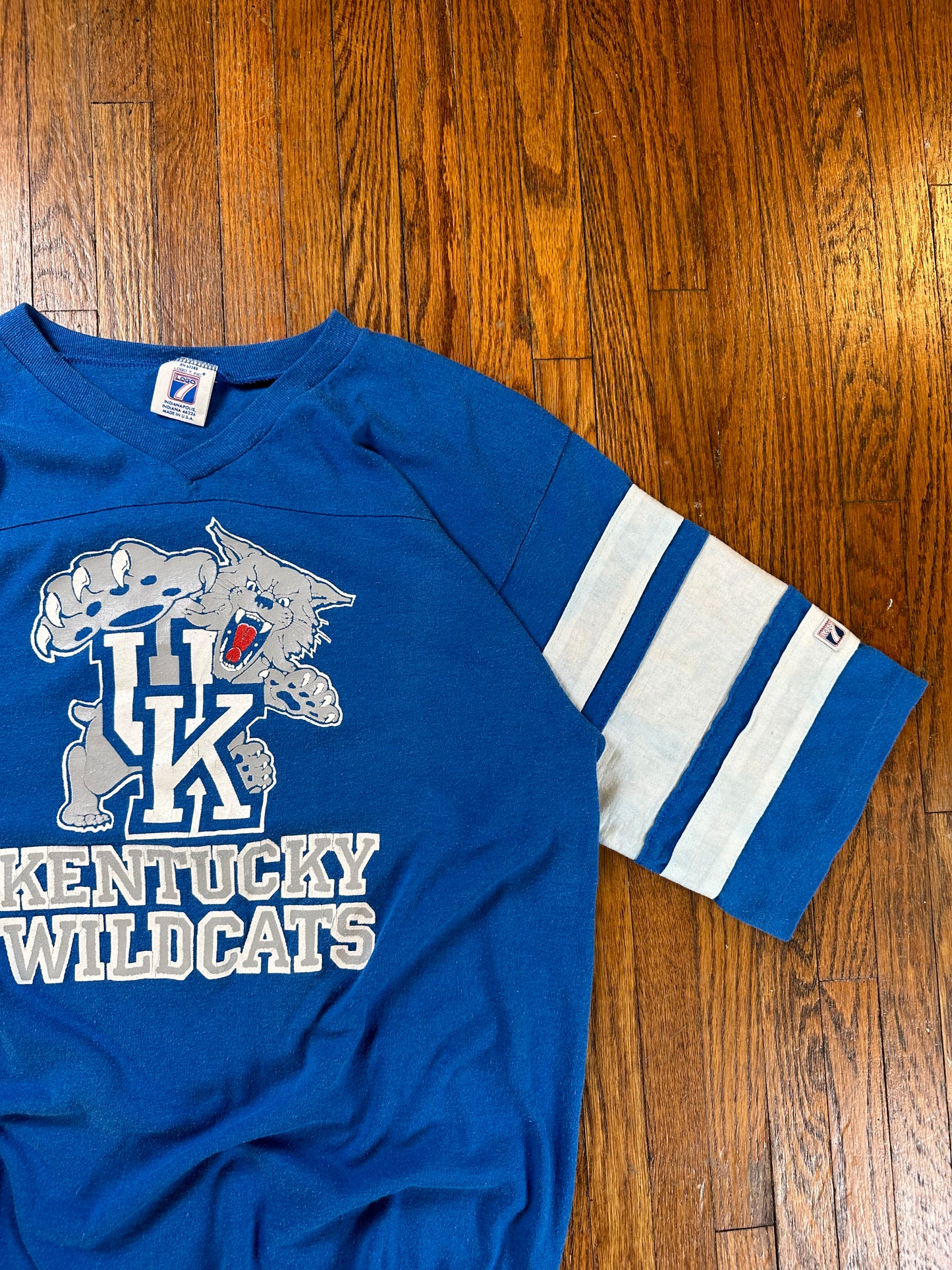 "Striped Sleeve #3" Kentucky Tee- L