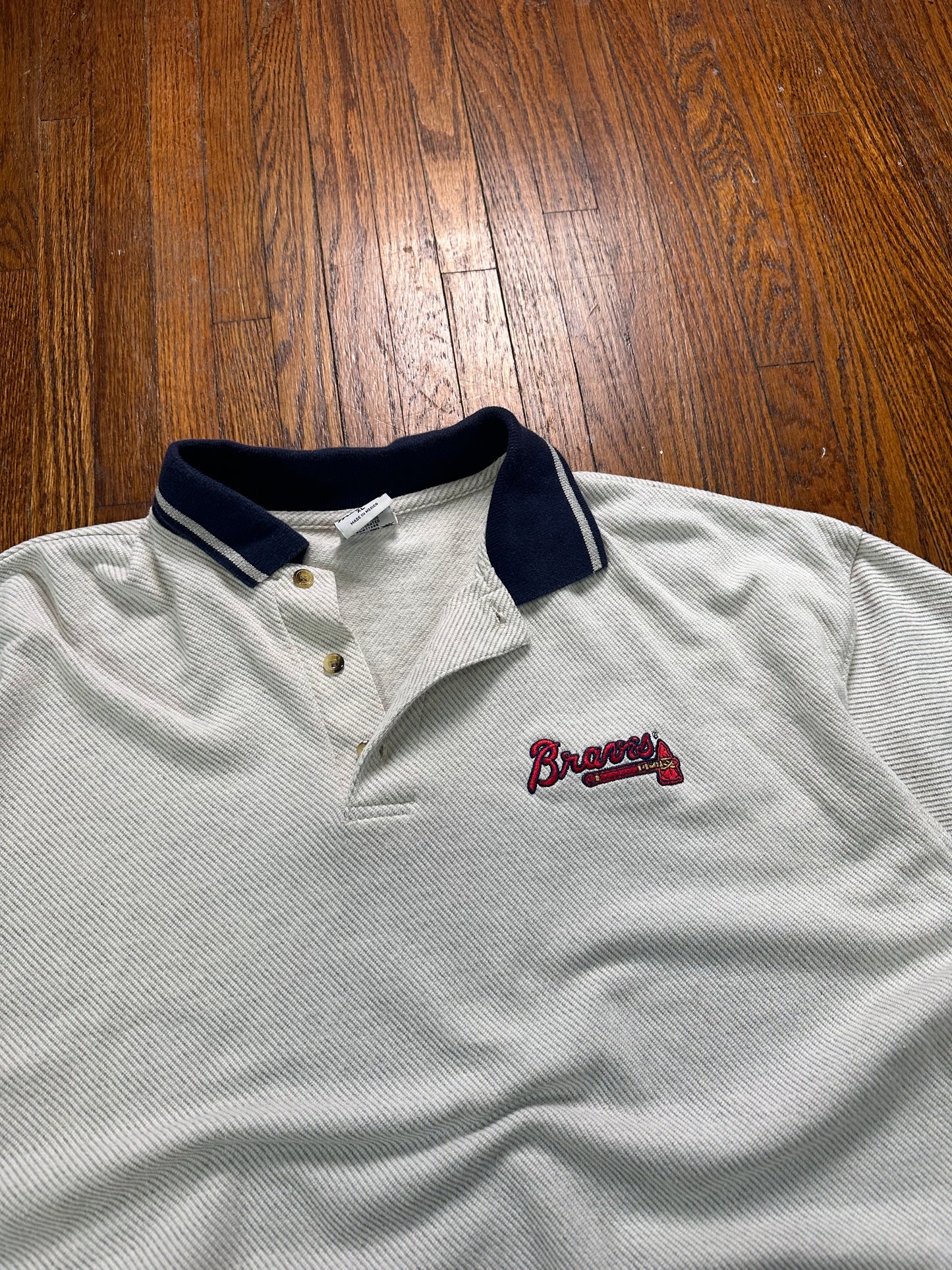 Atlanta Braves Grey Polo- Boxy XL