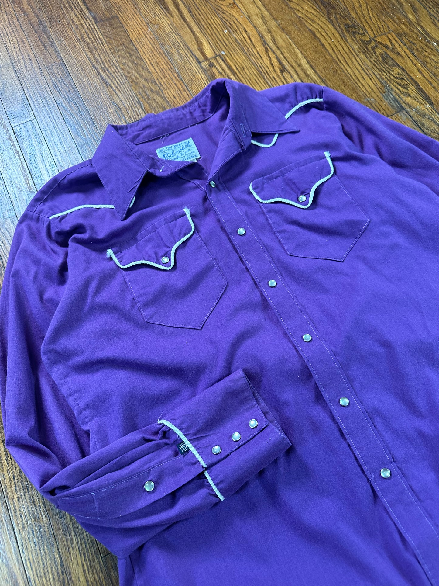 Purple “Worn by Ralph Lauren”  Pearl Snapper - L