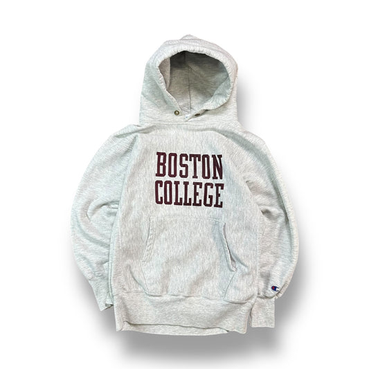 Boston College Grey Reverse Weave Hoodie- M