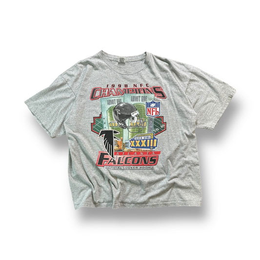 Atlanta Falcons 1998 NFC Champions Grey Tee- Boxy XL