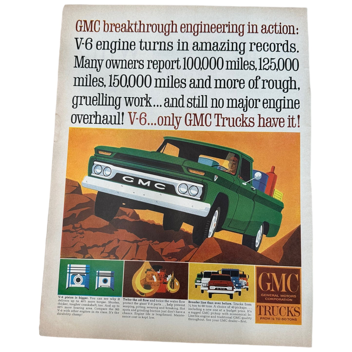GMC Trucks Print Advertisement