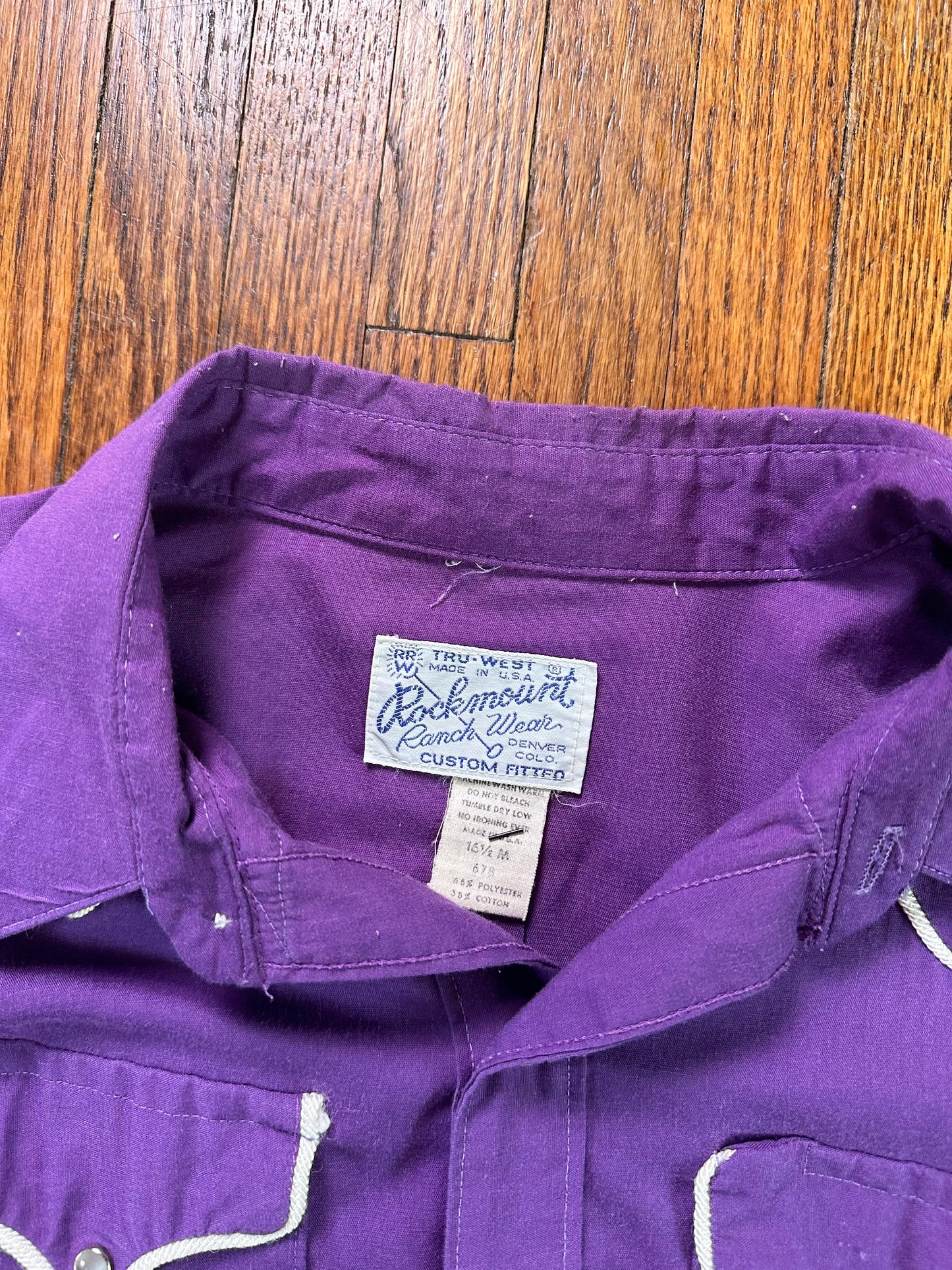 Purple “Worn by Ralph Lauren”  Pearl Snapper - L