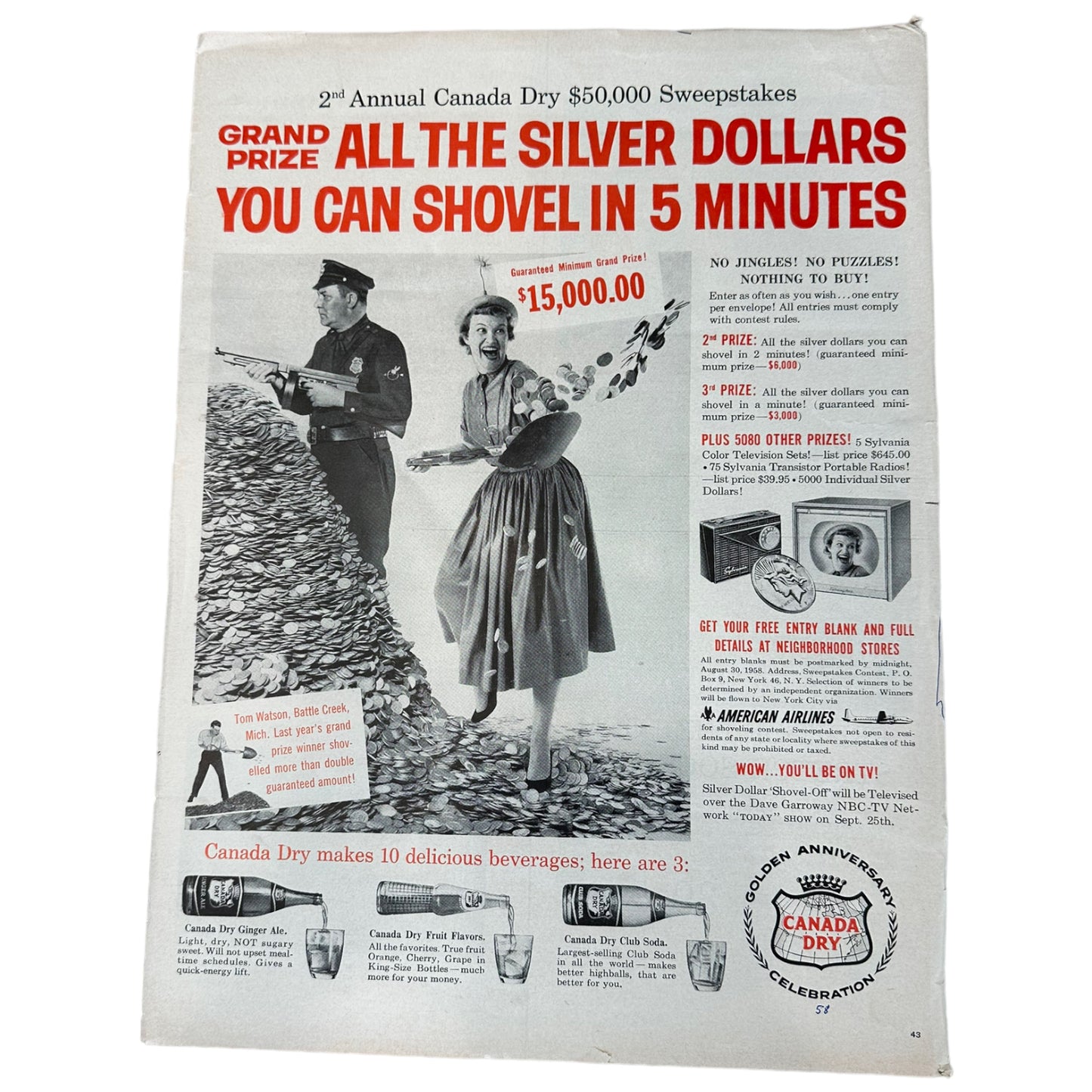 Canada Dry Print Advertisement