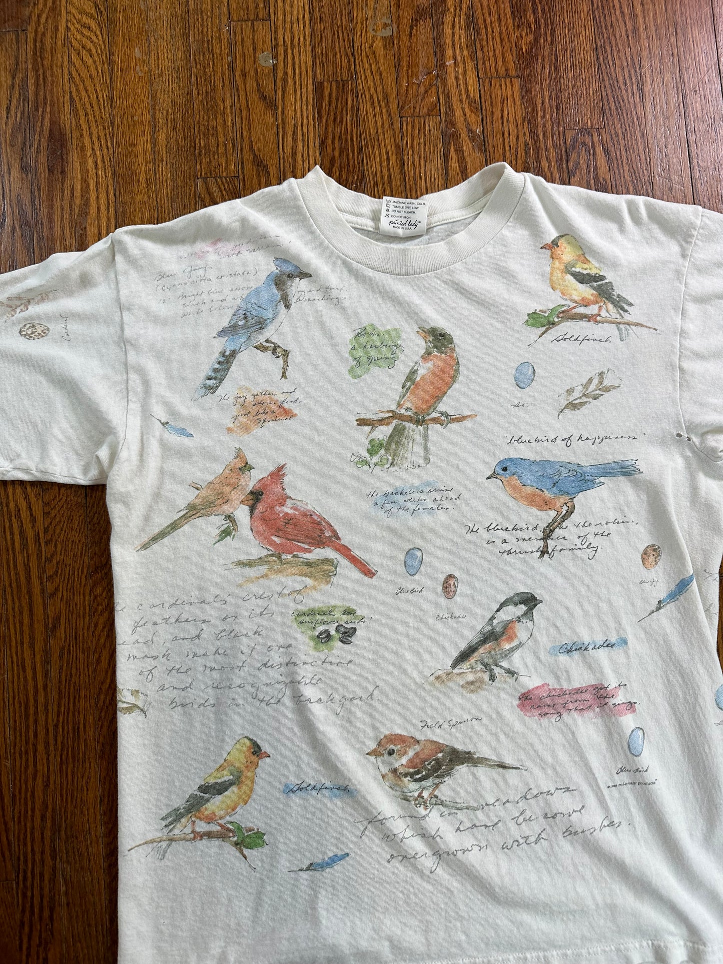 Birds All Over Print Tee- L