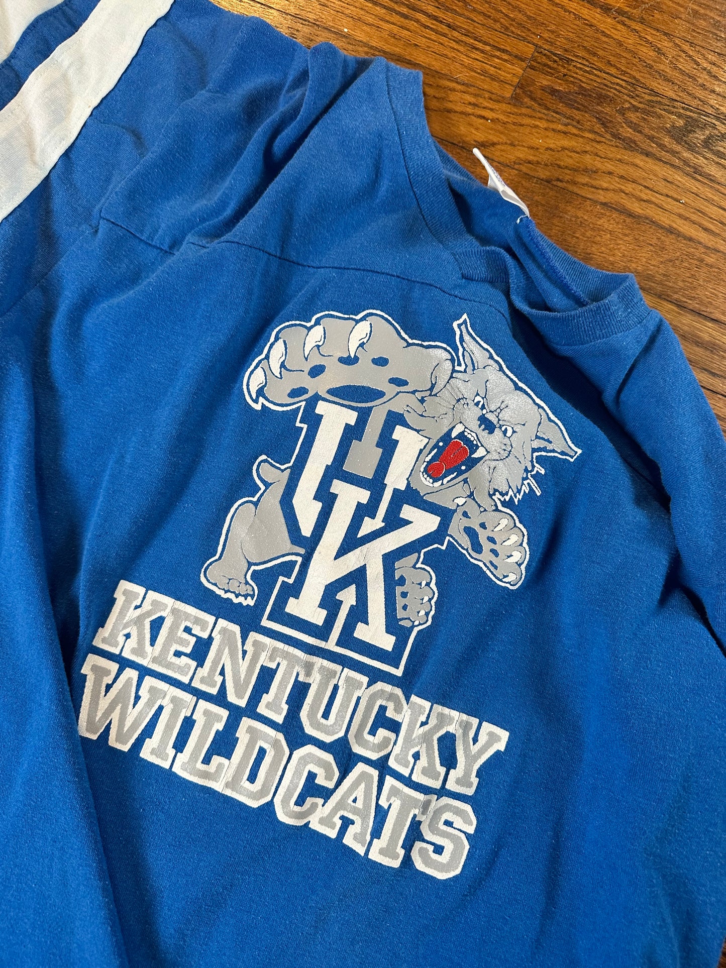 "Striped Sleeve #3" Kentucky Tee- L