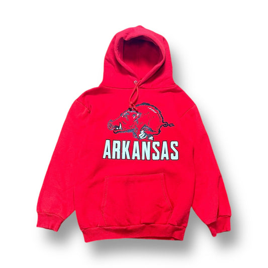 Red Arkansas Spellout "Old School HAWG Hoodie"- S