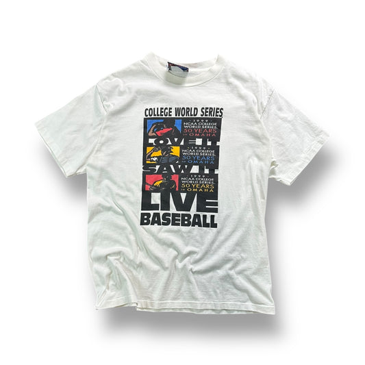 College World Series 1999 White Tee- M