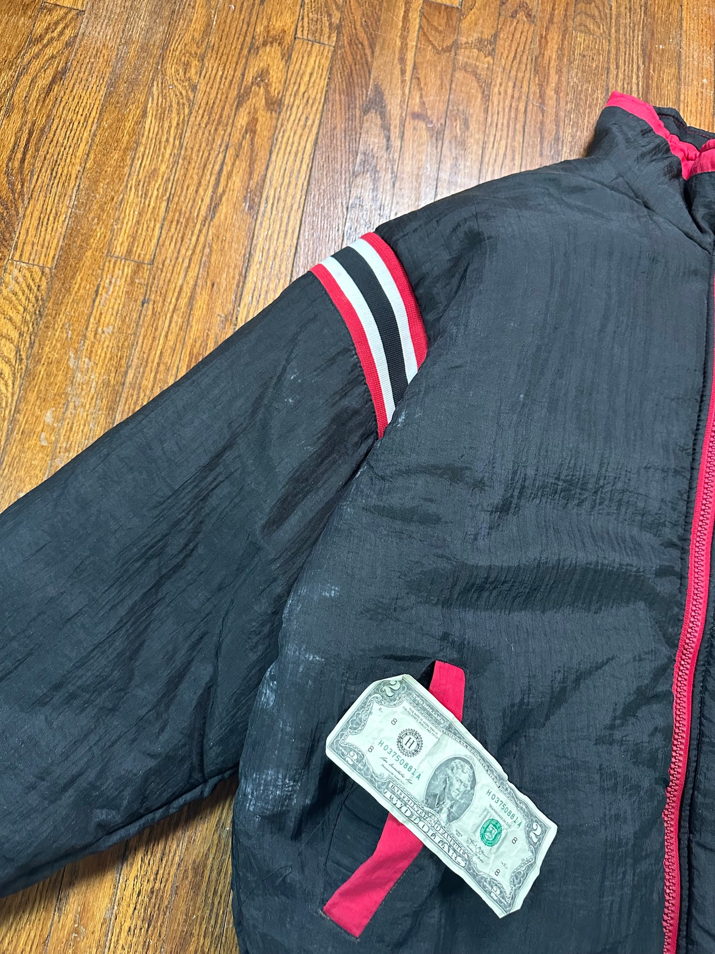 Pro Player Hogs Reversible Black & Red 90s Puffer- XL