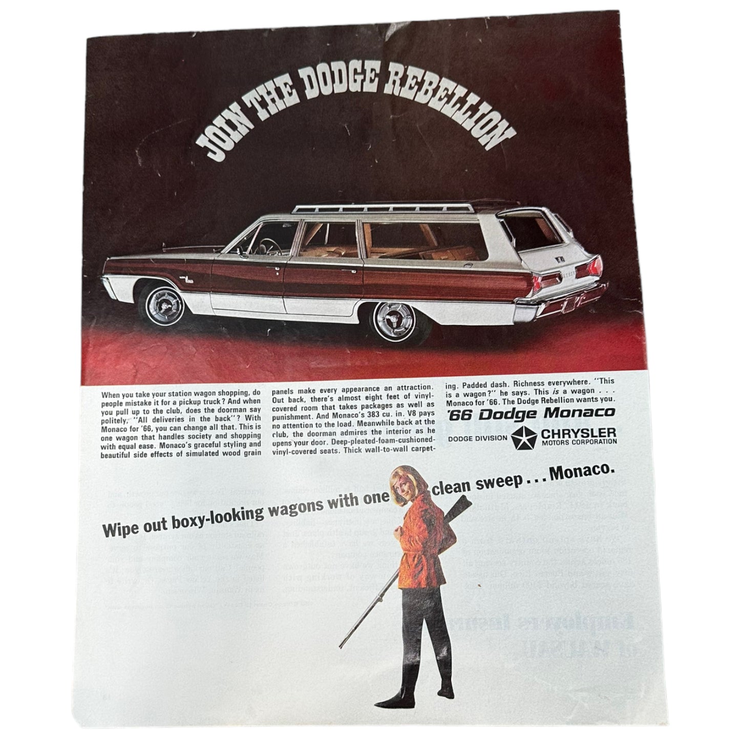 Dodge Station Wagon Rebellion Print Advertisement